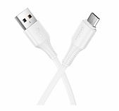 Кабель Hoco X120, Micro USB - USB, 2.4 А, ПВХ, цвет белый, 1 м