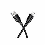 Кабель Hoco X120, Lightning - USB, USB 2.0 Type-B, 2.4 А, силикон, цвет черный, 1 м