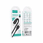 Кабель Hoco X120, Lightning - USB, USB 2.0 Type-B, 2.4 А, силикон, цвет черный, 1 м