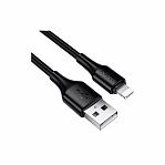 Кабель Hoco X120, Lightning - USB, USB 2.0 Type-B, 2.4 А, силикон, цвет черный, 1 м
