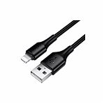 Кабель Hoco X120, Lightning - USB, USB 2.0 Type-B, 2.4 А, силикон, цвет черный, 1 м