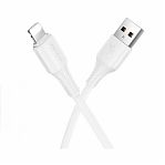 Кабель Hoco X120, Lightning - USB, 2.4 А, ПВХ, цвет белый, 1 м