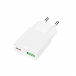 Устройство зарядное Hoco N73 Speed PD20W+QC3.0, Type-C - Type-C EU, белый