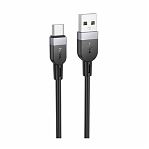 Кабель Hoco X109, USB Type-C, USB 3.0 Type-B, 3 A, силикон, цвет черный, 2 м