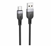Кабель Hoco X109, USB Type-C, USB 3.0 Type-B, 3 A, силикон, цвет черный, 2 м
