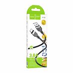 Кабель Hoco X109, USB Type-C, USB 3.0 Type-B, 3 A, силикон, цвет черный, 2 м