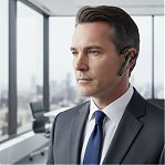 Бизнес-гарнитура беспроводная Hoco S19 Heartful ENC BT, цвет черный матовый