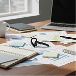 Бизнес-гарнитура беспроводная Hoco S19 Heartful ENC BT, цвет черный матовый