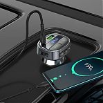 FM-трансмиттер Hoco E70 PD30W+QC3.0, E70, Bluetooth, QC3.0, PD 30 Вт, черный