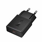 Блок зарядный Hoco N74B, USB Type-C, 25 Вт, 3А, 1 порт, черный