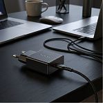 Блок зарядный Hoco N74B, USB Type-C, 25 Вт, 3А, 1 порт, черный