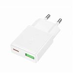 Блок зарядный Hoco N73W, USB Type-A, USB Type-C, 18 Вт, 3А, 2 порта, белый