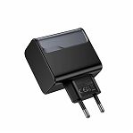 Блок зарядный Hoco CS74A PD45W+QC3.0, 5-12В, 3 А, Type-C + USB, черный