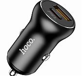 Блок зарядный Hoco NZ5 PD30W+QC3.0, 12-24В, 5 А, автомобильный, черный