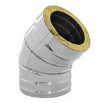 Отвод (колено) дымохода К d 120х200, угол 135 гр., сталь, сэндвич-конструкция