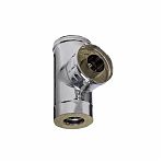 Тройник для дымохода Ferrum К d150х210, 90 гр., нержавеющая сталь 0.5 мм, сэндвич-конструкция