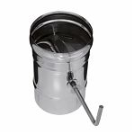 Шибер для дымоходов Ferrum, нержавеющая сталь 0.5 мм, d 160 мм