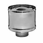Зонт-К для дымохода Ferrum GS/FH d 130 мм, с ветрозащитой, сталь 0.5 мм