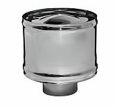 Зонт-К для дымохода Ferrum GS/FH d 180 мм, с ветрозащитой, сталь 0.5 мм