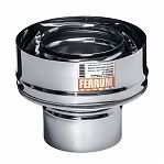 Адаптер стартовый для дымоходов Ferrum f0318, d 115х200,  сталь 0.8 мм, сэндвич-конструкция