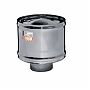 Зонт Д для дымохода Ferrum GS/FH d 110 мм, с ветрозащитой, сталь 0.5 мм