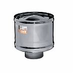 Зонт-Д для дымохода Ferrum GS/FH d 115 мм, с ветрозащитой, сталь 0.5 мм