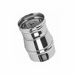 Переходник для дымохода Ferrum 115х140 мм, нержавеющая сталь, для котлов, печей, каминов