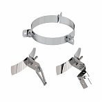 Хомут для дымохода составной Ferrum f5044 d 210 мм, обжимной, под растяжку, сталь 1 мм