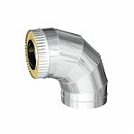 Отвод (колено) дымохода 200х280 мм, угол 90 гр., сталь, сэндвич-конструкция