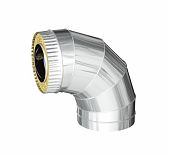 Отвод (колено) дымохода 200х280 мм, угол 90 гр., сталь, сэндвич-конструкция