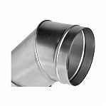 Отвод (колено) дымохода d 150 мм, угол 90 гр., оцинкованная сталь 0.5 мм