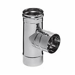 Тройник для дымохода, d 120 мм, угол 90 гр., сталь 0.5 мм, сэндвич-конструкция