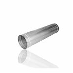 Труба для дымохода 100х500 мм, оцинкованная сталь 0.5 мм, серебристая