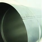 Труба для дымохода 100х500 мм, оцинкованная сталь 0.5 мм, серебристая