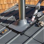 Мастер Флеш угловой, силикон, графит RAL 7024, 180-300 мм, для герметизации кровли