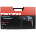 Перфоратор Profipower PDFR-1200 E0002, SDS-Plus, 1200 Вт, 2.7 Дж, щеточный двигатель