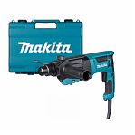 Перфоратор сетевой Makita HR2670 щеточный двигатель, хвостовик  SDS-Plus, 800 Вт