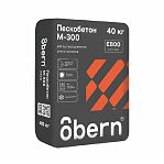 Пескобетон Obern М-300 универсальная смесь 40 кг, для стяжки, фундамента, кладки