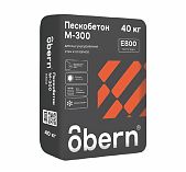 Пескобетон Obern М-300 универсальная смесь 40 кг, для стяжки, фундамента, кладки