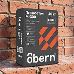 Пескобетон Obern М-300 универсальная смесь 40 кг, для стяжки, фундамента, кладки
