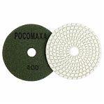 Круг алмазный гибкий Росомаха 150400,  d 100 мм, мокрая шлифовка, по камню, мрамору, Р 400, для УШМ