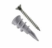 Дюбель для гипсокартона Driva Жесть УТ-00006120 полипропилен с шурупом 14х23 мм, упаковка 10 штук