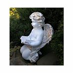 Фигура садовая декоративная Ангел с книгой FG-12308, полистоун, 38 см