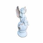 Фигура садовая декоративная Ангел-мальчик на шаре FG-12464, полистоун, 33 см