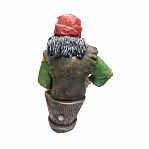 Фигура садовая Баба Яга на ступе с Кошкой, 360х400х740 мм, полистоун