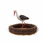 Гнездо для аиста плетеное FG-12004, диаметр 380 мм, коричневое