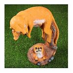 Фигура садовая Сурикат на ветке FG-12202, высота 340 мм, напольная, полистоун