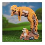 Фигура садовая Сурикат на ветке FG-12202, высота 340 мм, напольная, полистоун