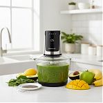 Измельчитель Brayer BR1408 800 Вт, стеклянная чаша 3 л, LED дисплей, 6 лезвий из титана