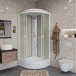 Душевая кабина Niagara Promo P90/26MT, 900х900х2150 мм, высокий поддон, 4 места, белая